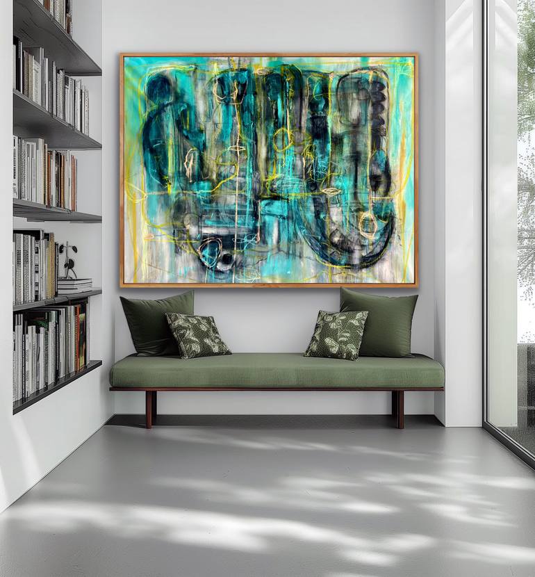 Original Abstract Expressionism Abstract Painting by Nick Scalisi Aka Nistka