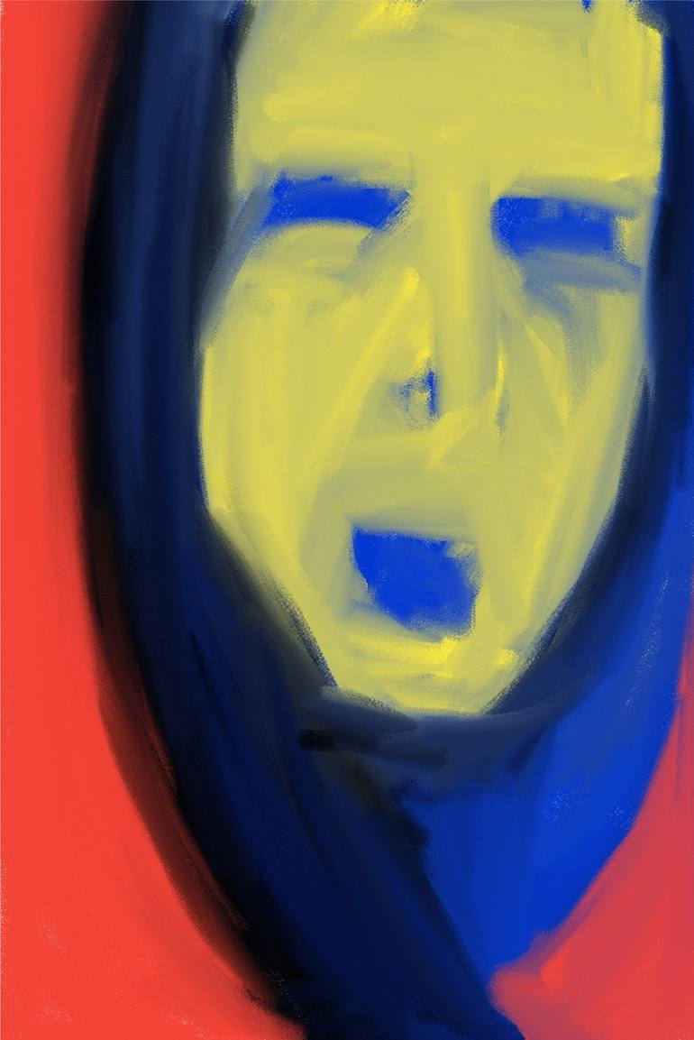 THE YELLOW MAN Painting by Leed Leedham Saatchi Art