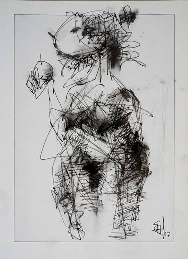 Print of Figurative Body Drawings by bidzina kavtaradze