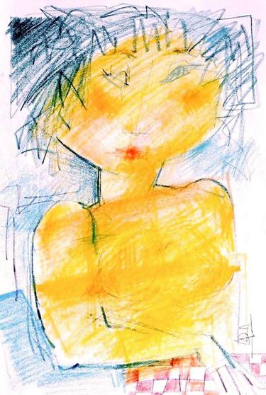 Print of Expressionism Women Drawings by bidzina kavtaradze