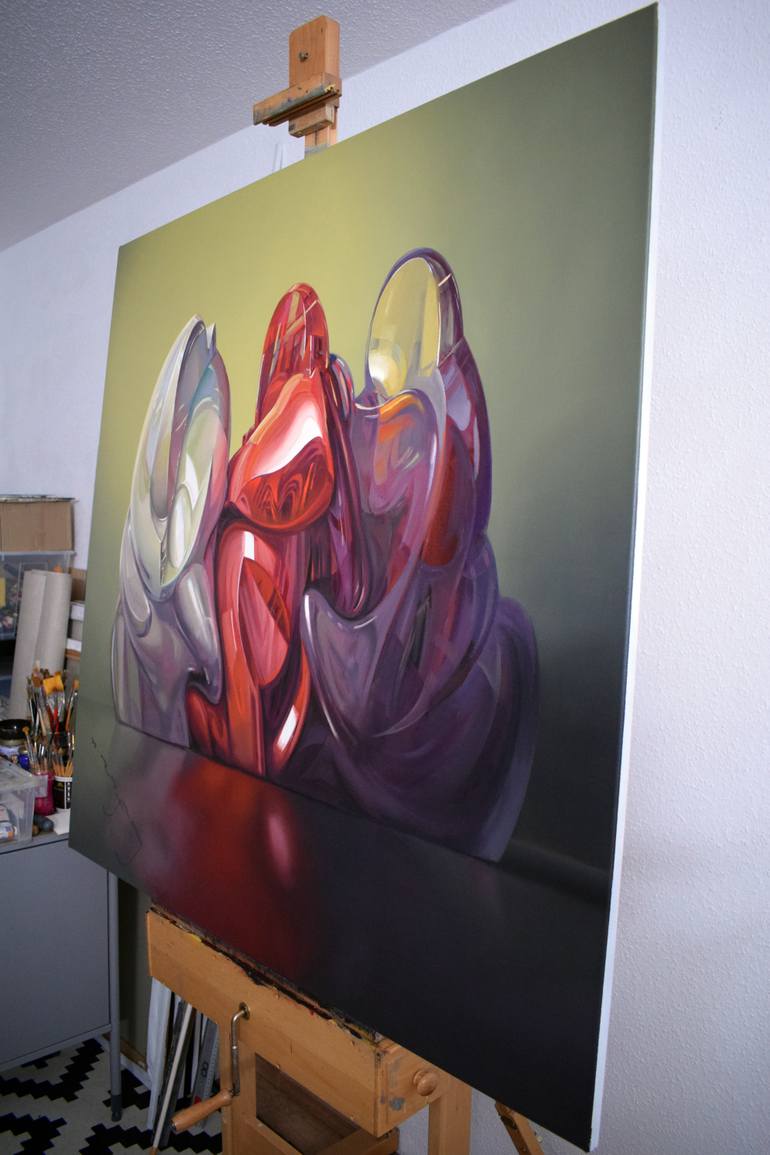 Original Abstract Still Life Painting by Alexander Lufer