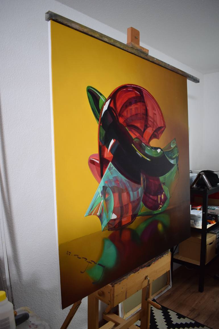 Original Abstract Still Life Painting by Alexander Lufer