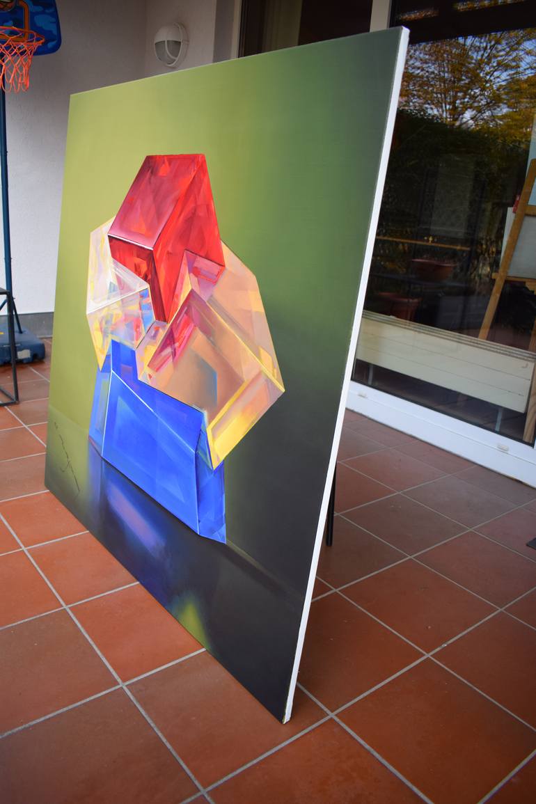 Original Abstract Still Life Painting by Alexander Lufer