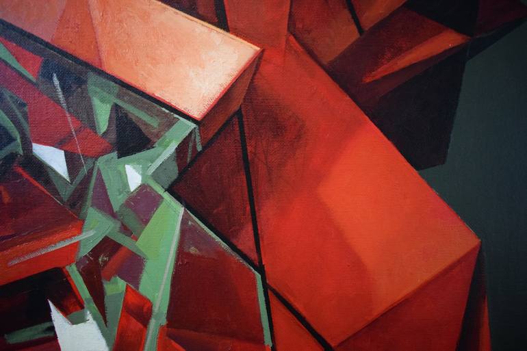 Original Abstract Still Life Painting by Alexander Lufer