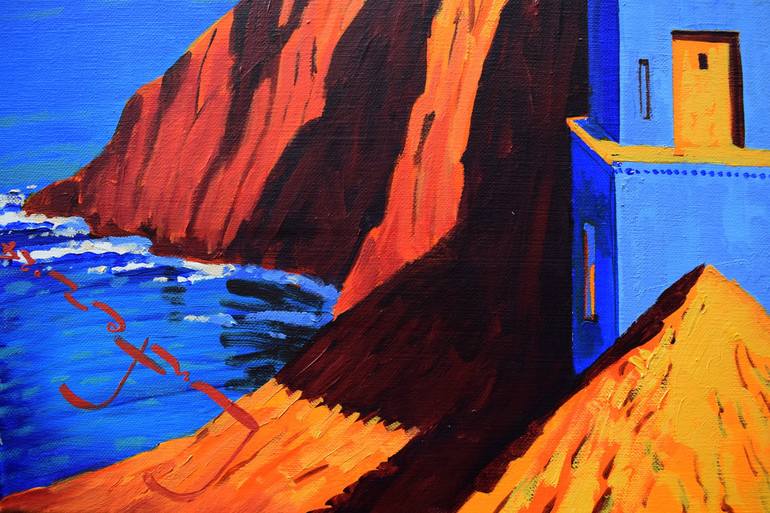 Original Pop Art Landscape Painting by Alexander Lufer