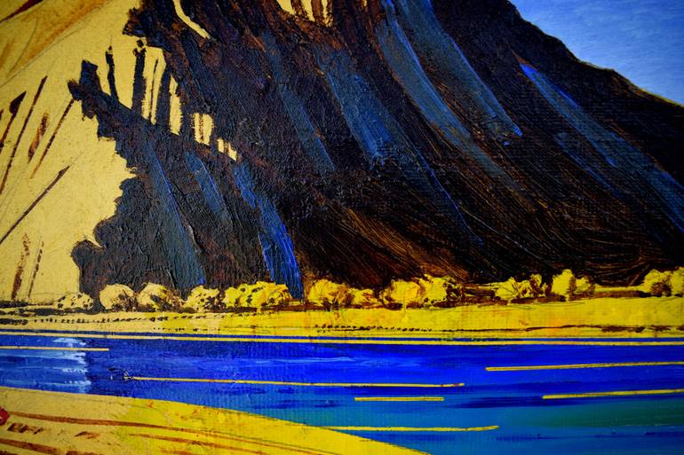 Original Pop Art Landscape Painting by Alexander Lufer