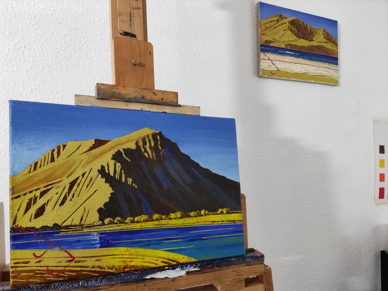 Original Pop Art Landscape Painting by Alexander Lufer