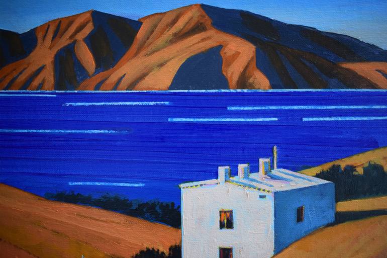 Original Pop Art Landscape Painting by Alexander Lufer