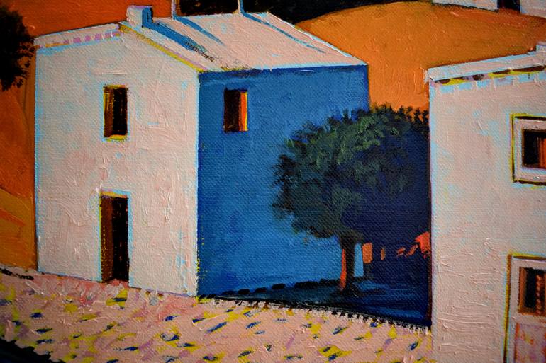 Original Pop Art Landscape Painting by Alexander Lufer