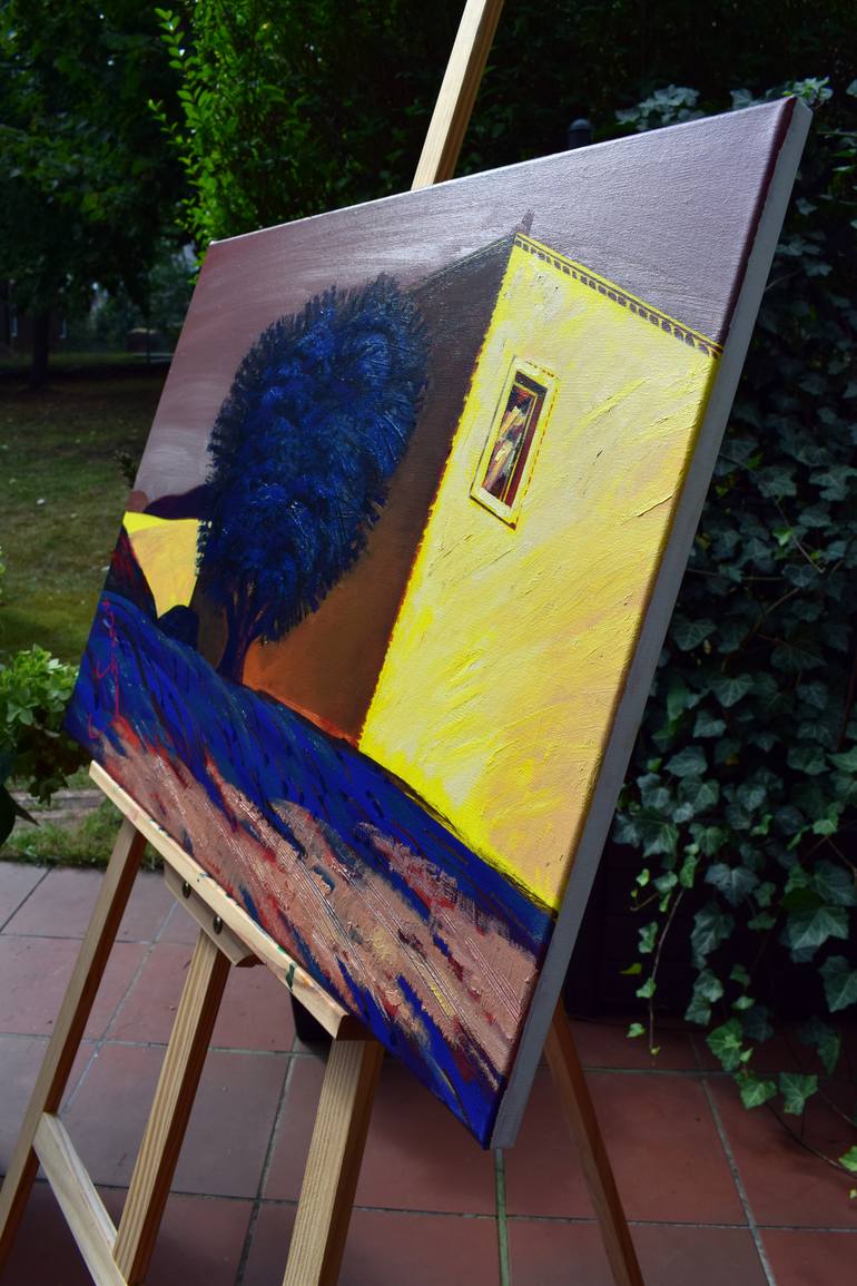 Original Pop Art Landscape Painting by Alexander Lufer