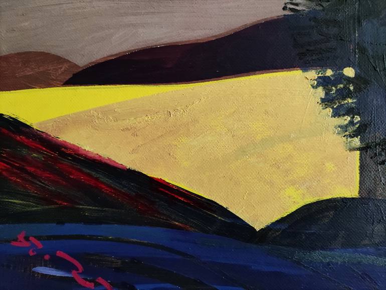 Original Pop Art Landscape Painting by Alexander Lufer