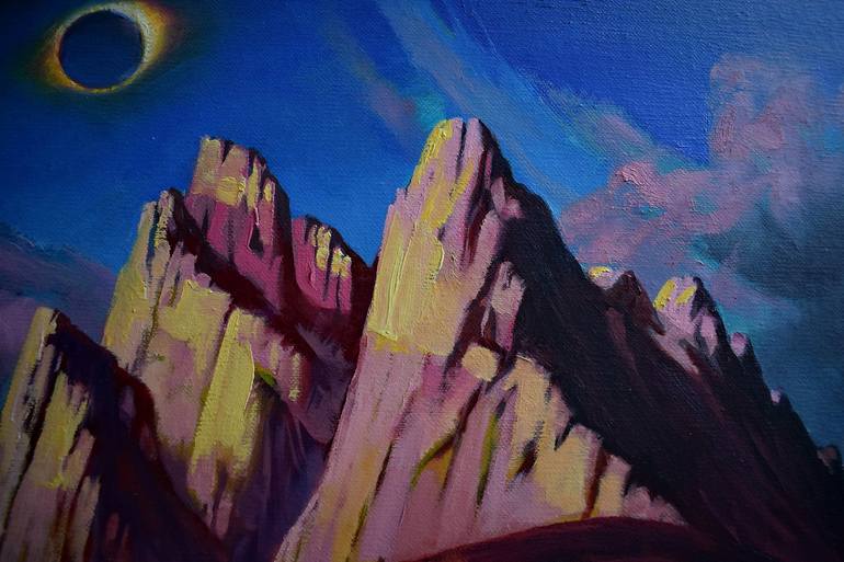 Original Pop Art Landscape Painting by Alexander Lufer