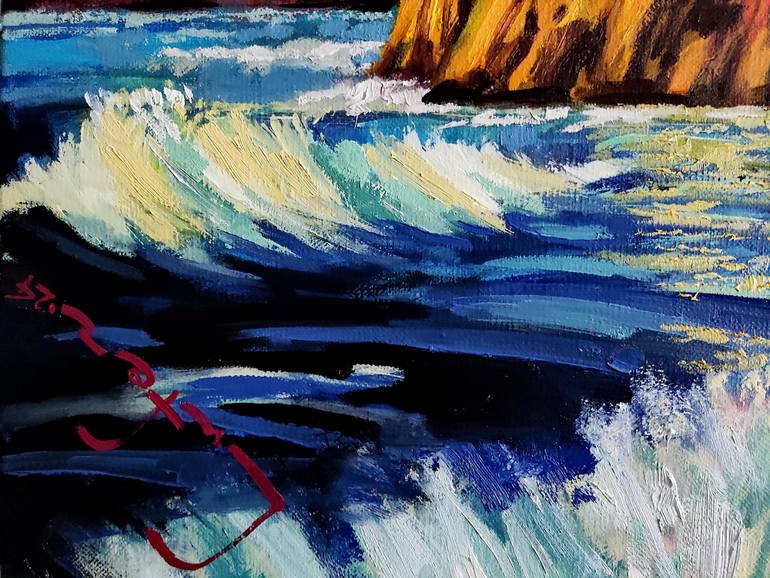 Original Pop Art Landscape Painting by Alexander Lufer