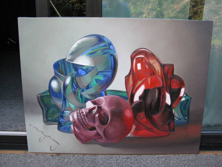 Original Art Deco Still Life Painting by Alexander Lufer