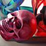 Vanitas Still Life with a Pink Skull