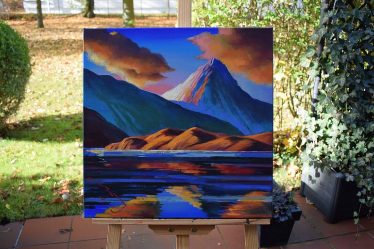 Original Pop Art Landscape Painting by Alexander Lufer