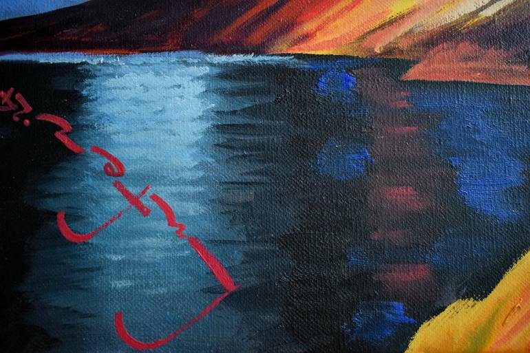 Original Pop Art Landscape Painting by Alexander Lufer