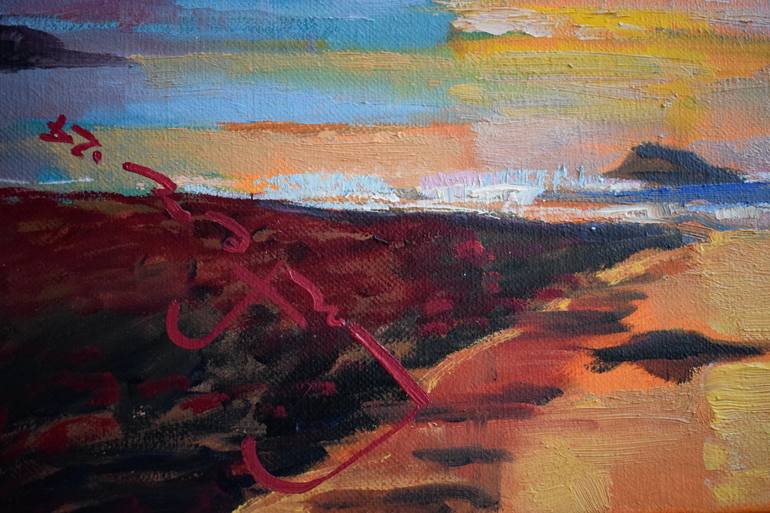 Original Pop Art Landscape Painting by Alexander Lufer
