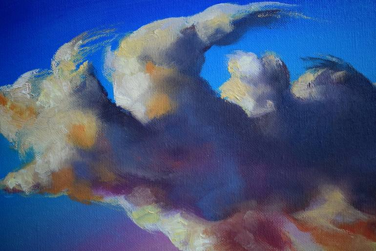 Original Pop Art Landscape Painting by Alexander Lufer