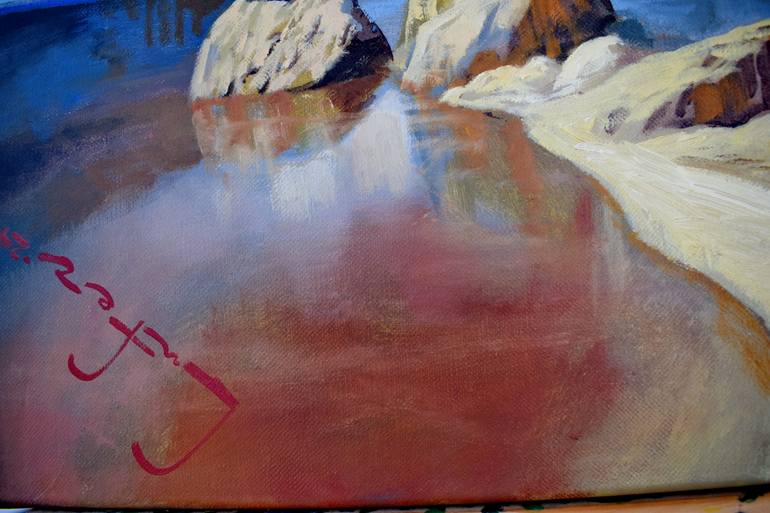 Original Pop Art Landscape Painting by Alexander Lufer