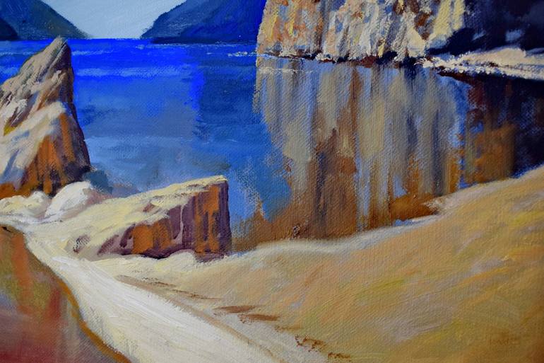 Original Pop Art Landscape Painting by Alexander Lufer