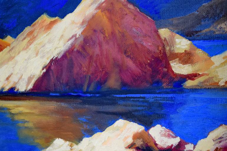 Original Pop Art Landscape Painting by Alexander Lufer