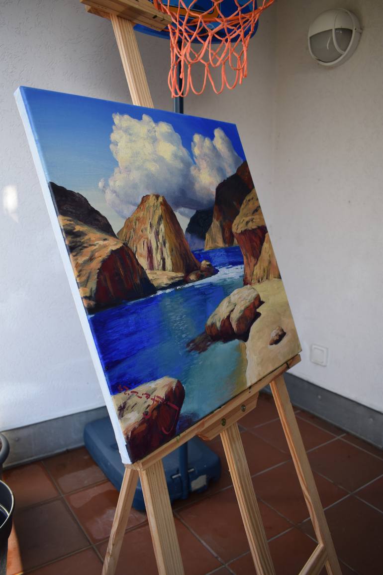 Original Pop Art Landscape Painting by Alexander Lufer
