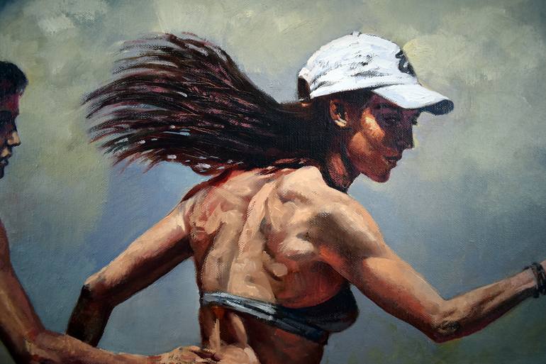 Original Neoclassicism Beach Painting by Alexander Lufer