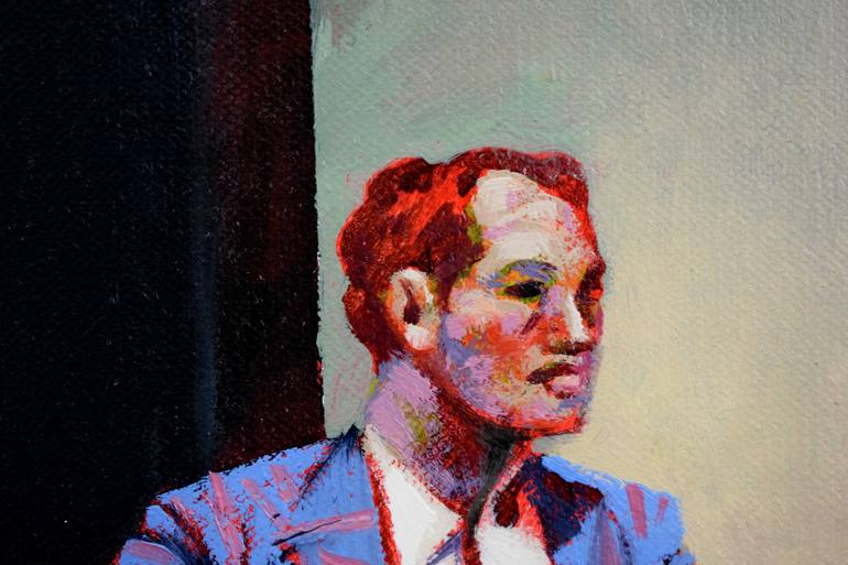 Original Art Deco People Painting by Alexander Lufer