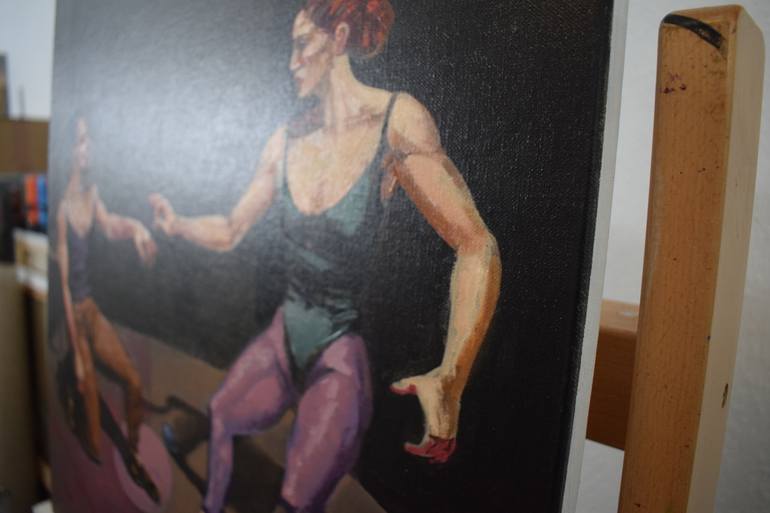 Original Art Deco People Painting by Alexander Lufer