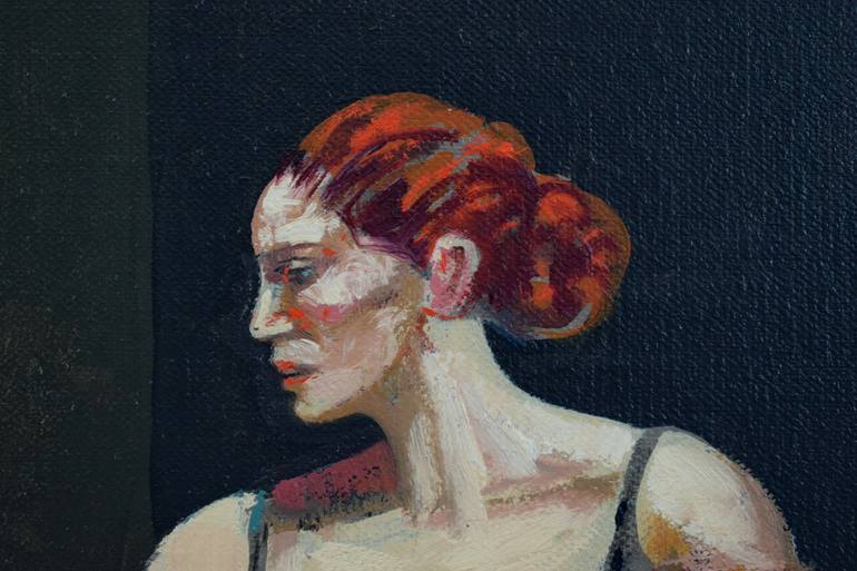 Original Art Deco People Painting by Alexander Lufer