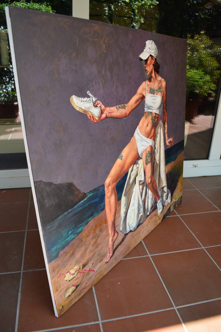 Original Art Deco People Painting by Alexander Lufer