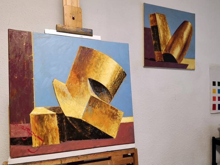 Original Art Deco Abstract Painting by Alexander Lufer