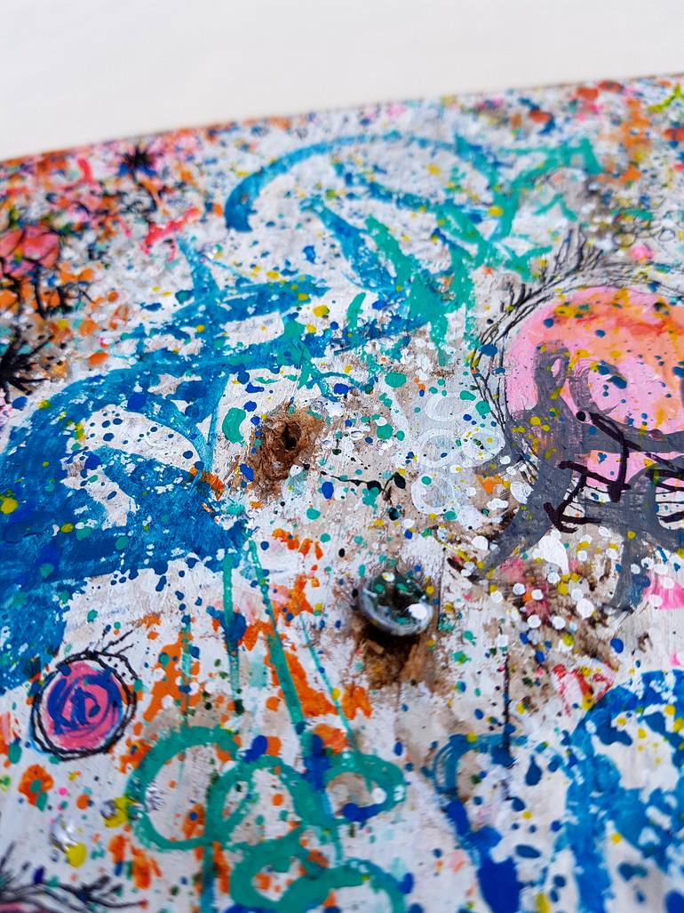 Original Abstract Graffiti Sculpture by Lea Williams