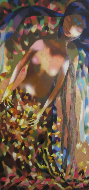 Original Abstract Expressionism Women Painting by Luisa Fernanda DEBARNOT