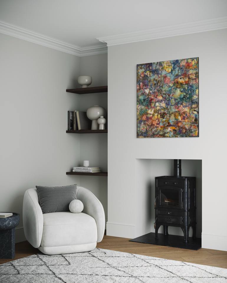Original Abstract Painting by Noel Villafuerte