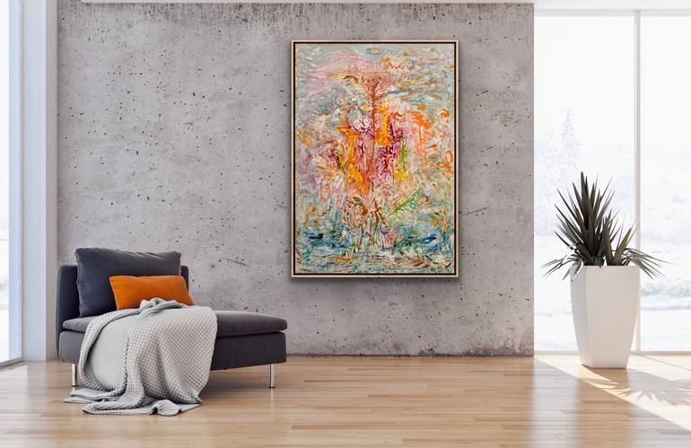 Original Abstract Expressionism Abstract Painting by Noel Villafuerte