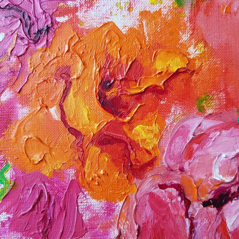 Original Floral Painting by Lenie Kamstra