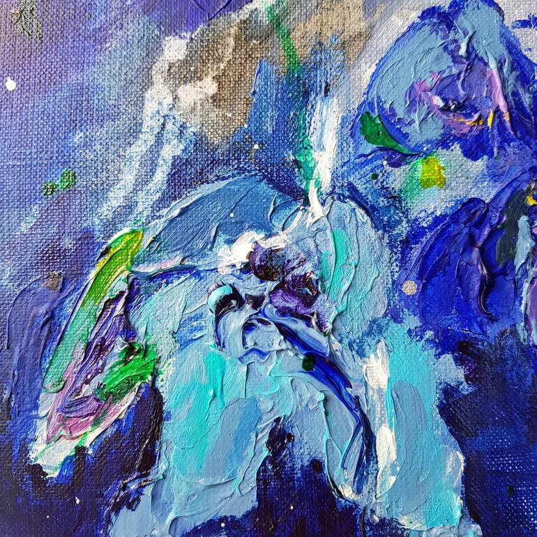 Original Abstract Expressionism Floral Painting by Lenie Kamstra