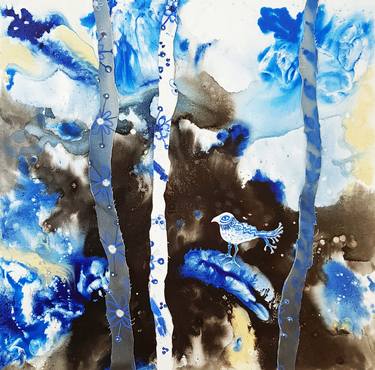 Original Abstract Expressionism Botanic Paintings by Lenie Kamstra