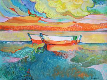 Print of Seascape Paintings by Milena Dimitrova