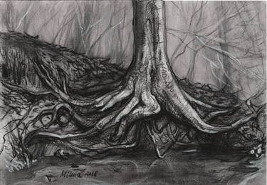 Print of Tree Drawings by Milena Dimitrova