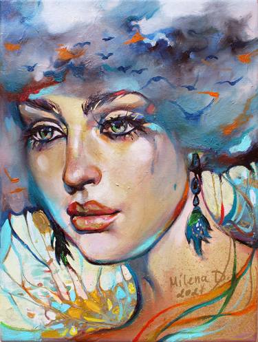 Original Women Painting by Milena Dimitrova