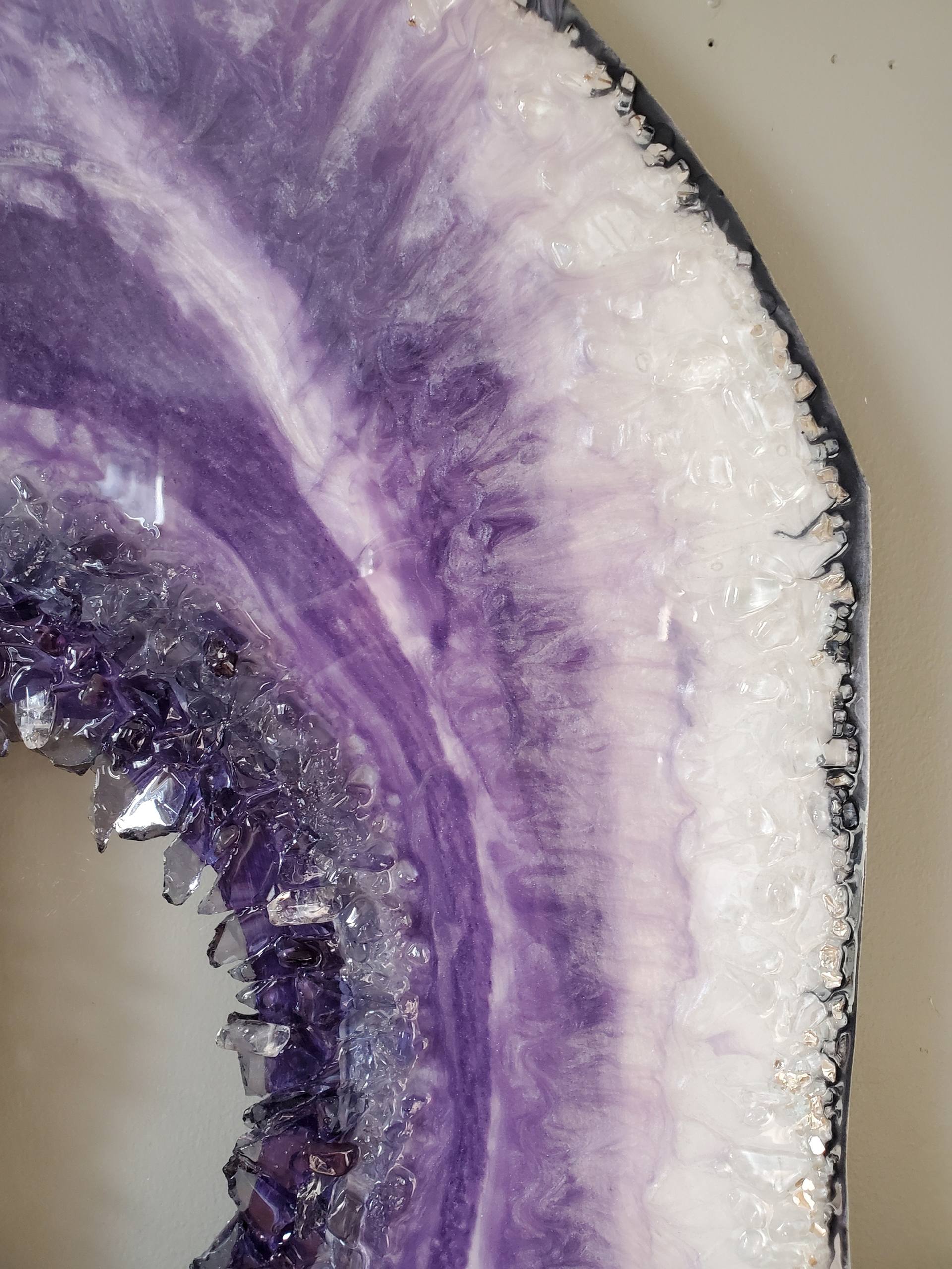 Amethyst inspired 3D Resin Geode Painting
