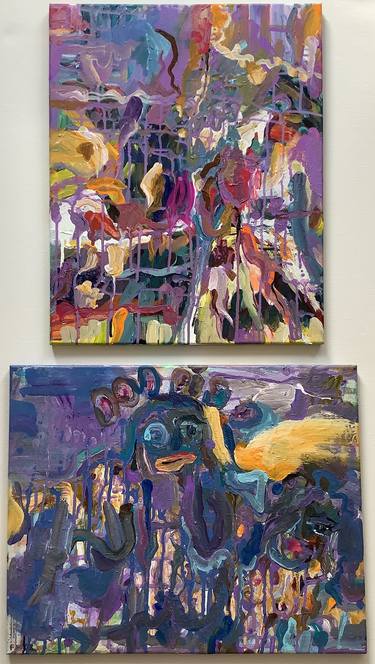 Original Abstract Expressionism Abstract Paintings by Hao Jing