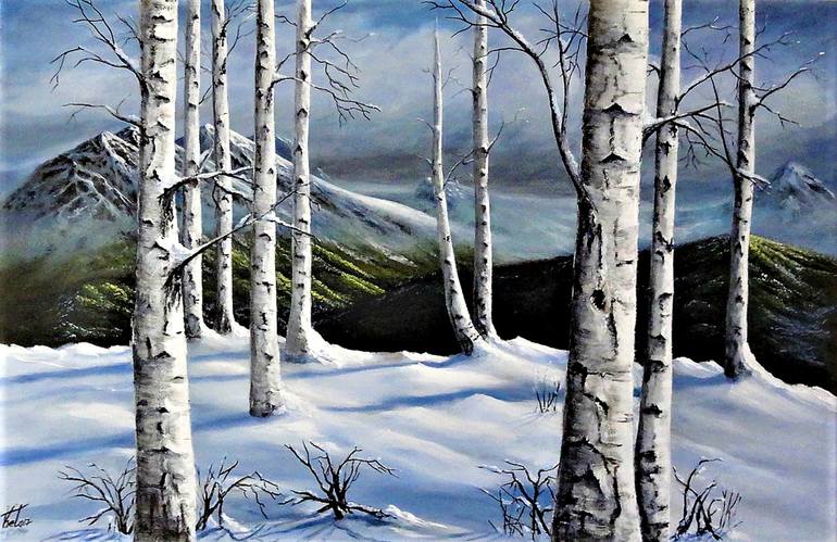 Winter Landscape Painting by Natalya Voet  Saatchi Art