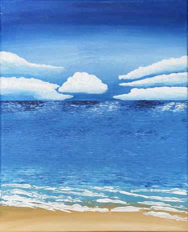Original Impressionism Beach Paintings by Ludmila Mihalina