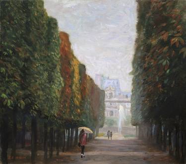 Rain in the Garden of the Tuileries thumb