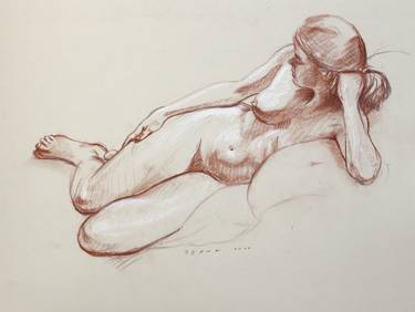 Original Figurative Nude Drawings by Zenon Nowacki