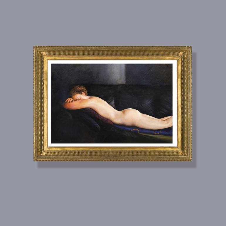 Original Figurative Nude Painting by Zenon Nowacki